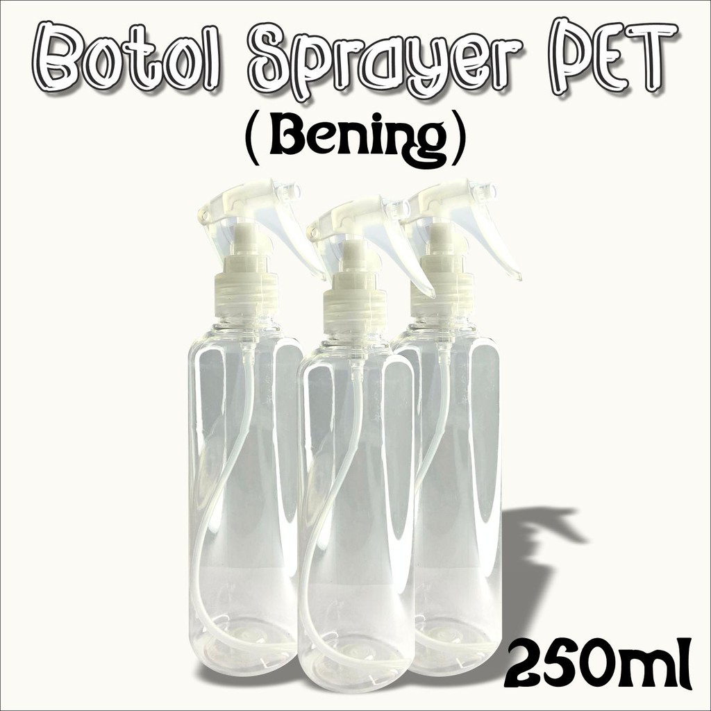 Botol PET 250 ml + Tutup Trigger Sprayer