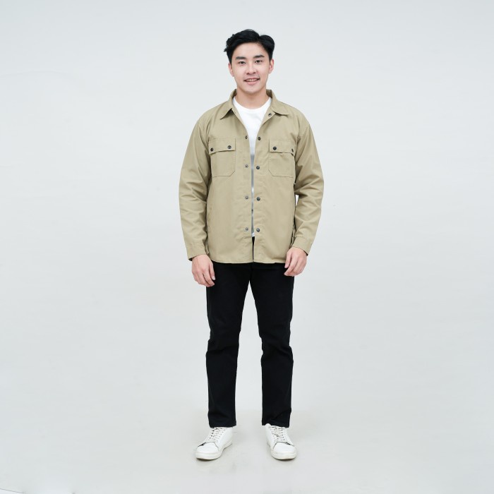 Houseofcuff Jaket Parka Jacket Cream Motif Unisex Tokyo City