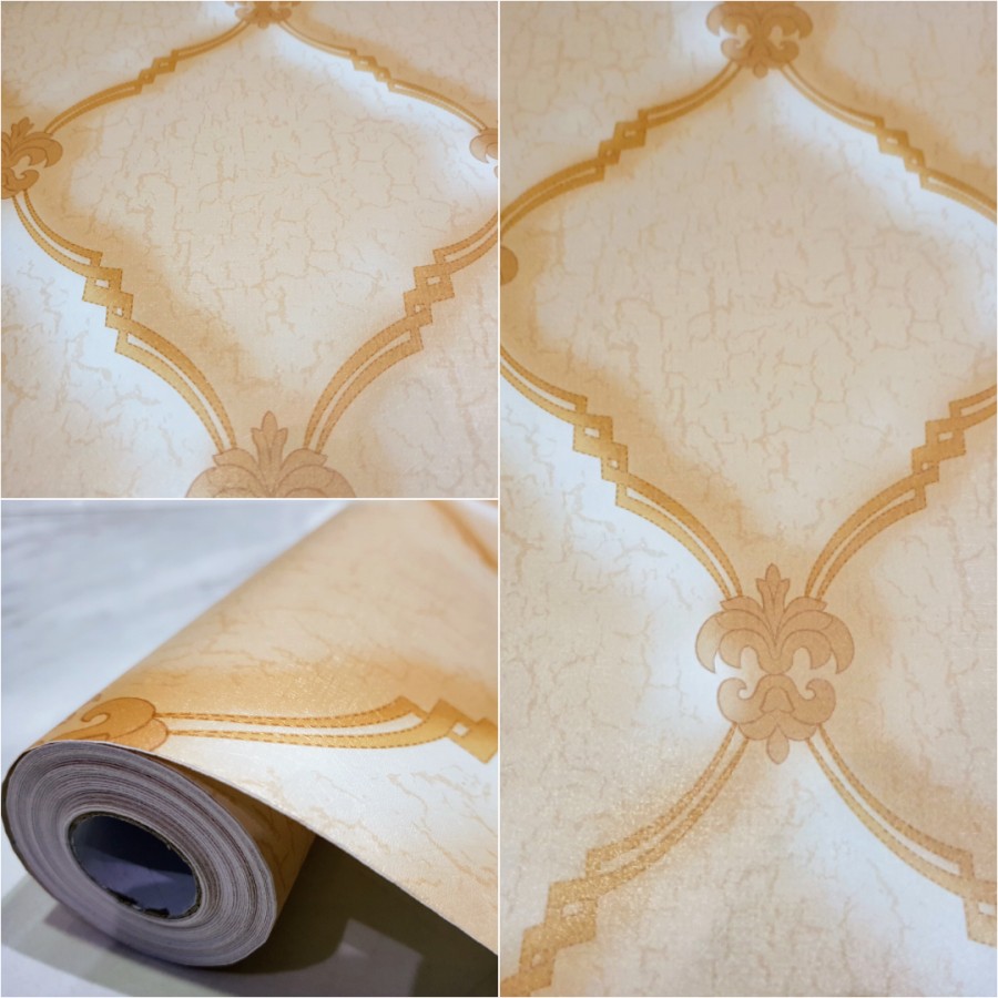 Wallpaper dinding 3d motif elegant / Wallpaper dinding kamar tidur anak wallpaper stiker dinding rumah Cy1161 Motif Kotak 3D Polos Ukuran 45Cmx10M-5