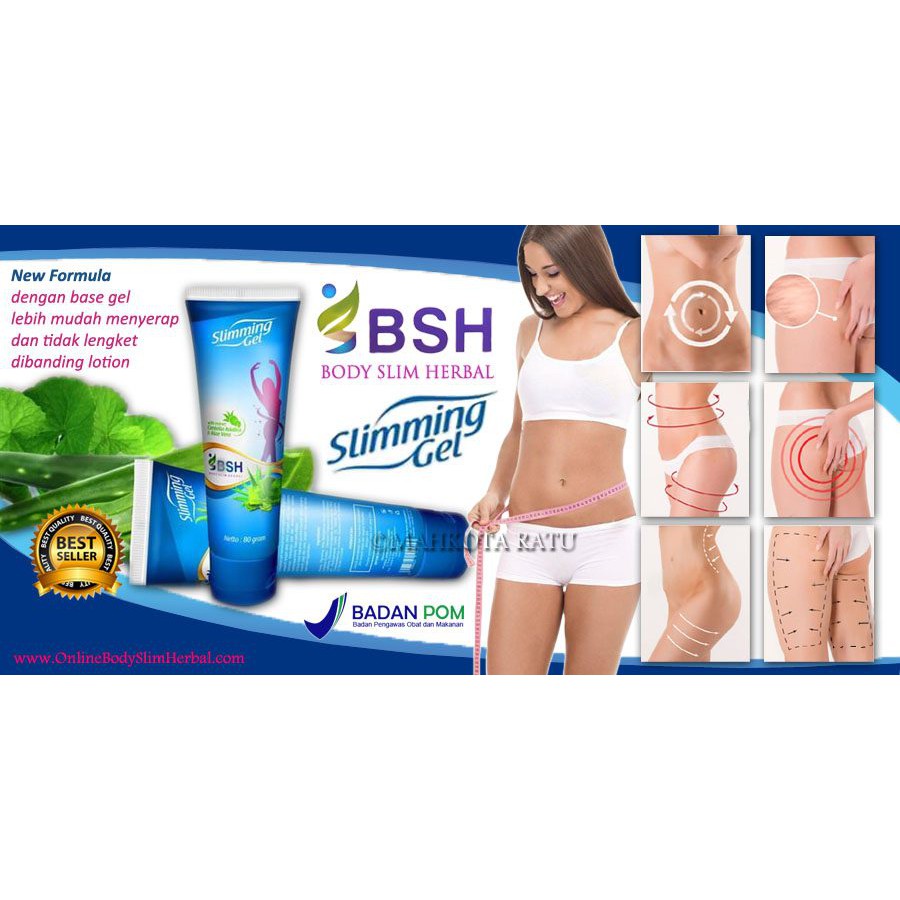 SLIMMING GEL BSH With Extract Centella Asiatica &amp; Aloe Vera 80gr / SLIMING JEL