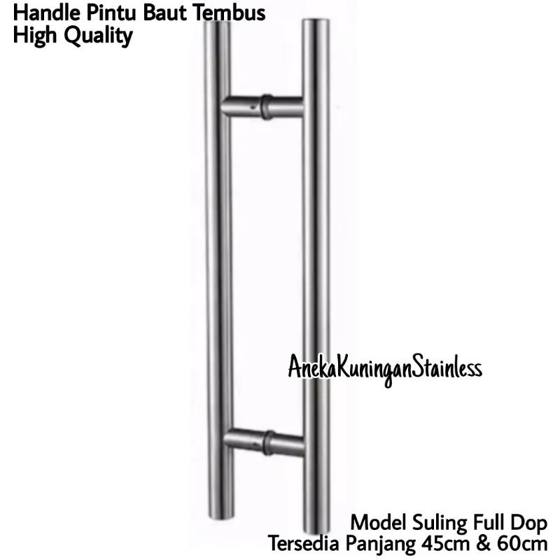 handle pintu rumah baut tembus 60cm High Quality tarikan gagang pintu kaca peggangan pintu rumah handel hendel pintu rumah stainless