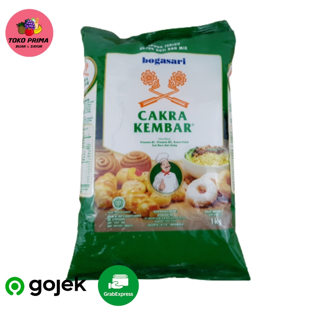 

Tepung Terigu protein Tinggi Cap Cakra Kembar (@1000 Gram)