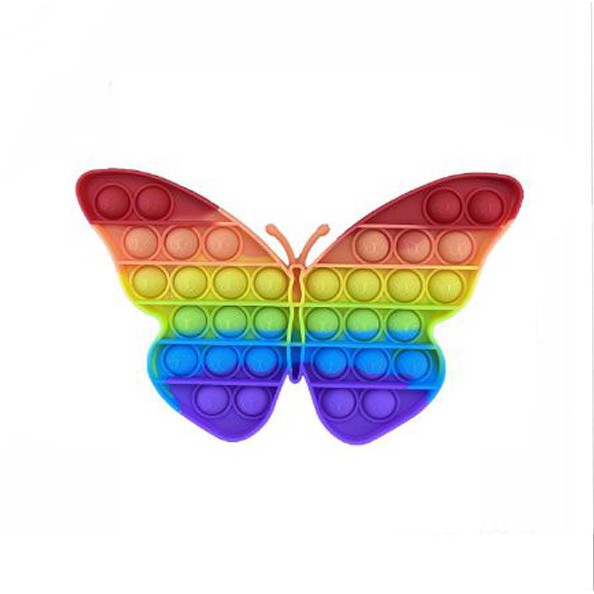 MAINAN ANAK POP IT MURAH POPIT SQUARE RAINBOW MULTICOLOR FIDGET PUSH BUBBLE PENGHILANG STRESS COD-KUPU KUPU