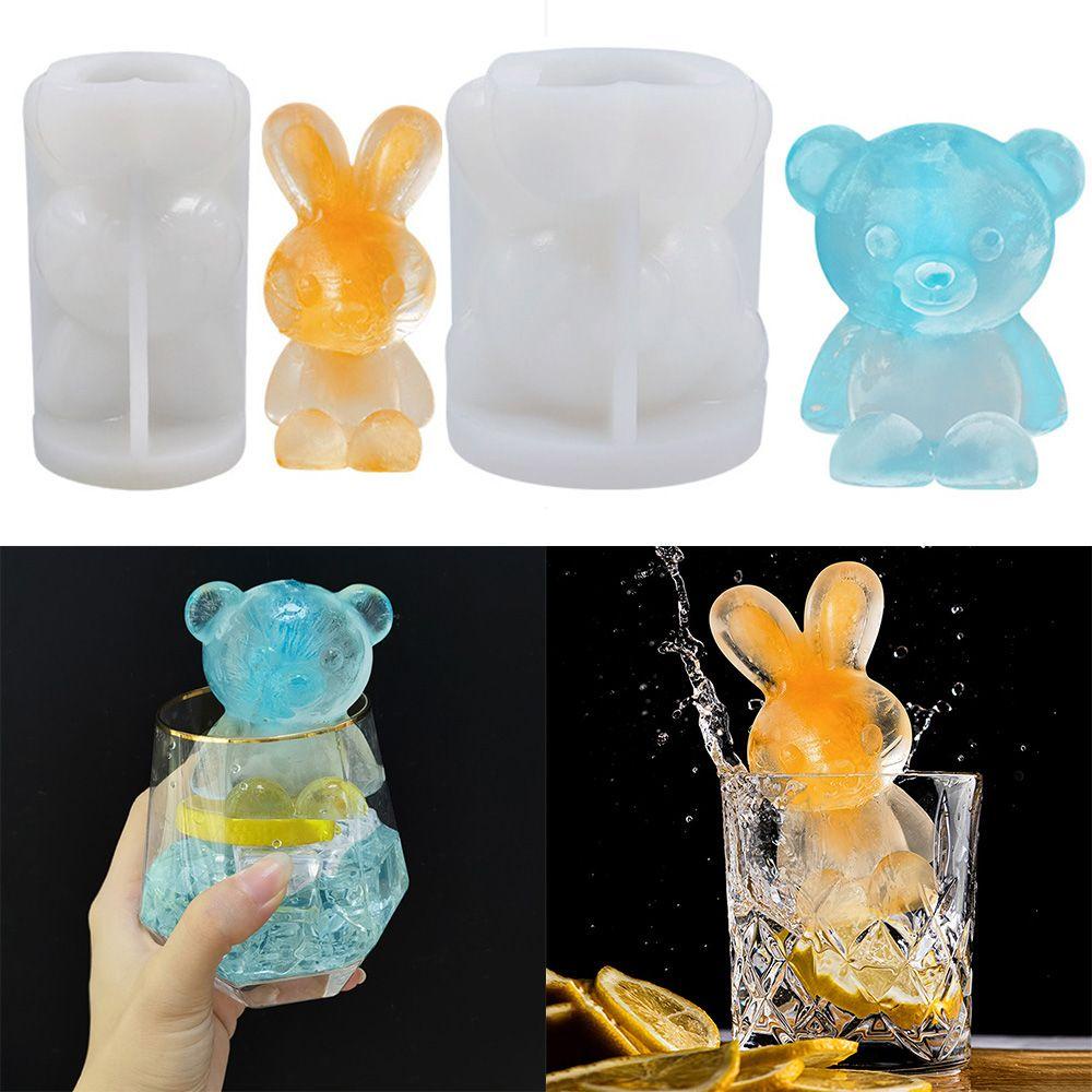 Chookyy Cetakan Es 3D DIY Alat Dapur Bear Ice Cream Tools