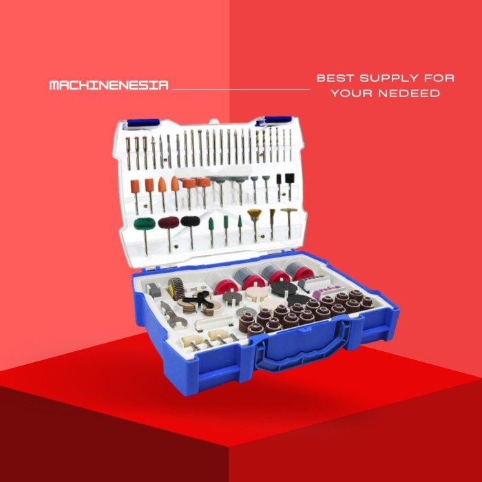 MATA BOR SET GERINDA POLES DRILL POTONG TUNER KAYU BESI 1/8INCH 268PCS