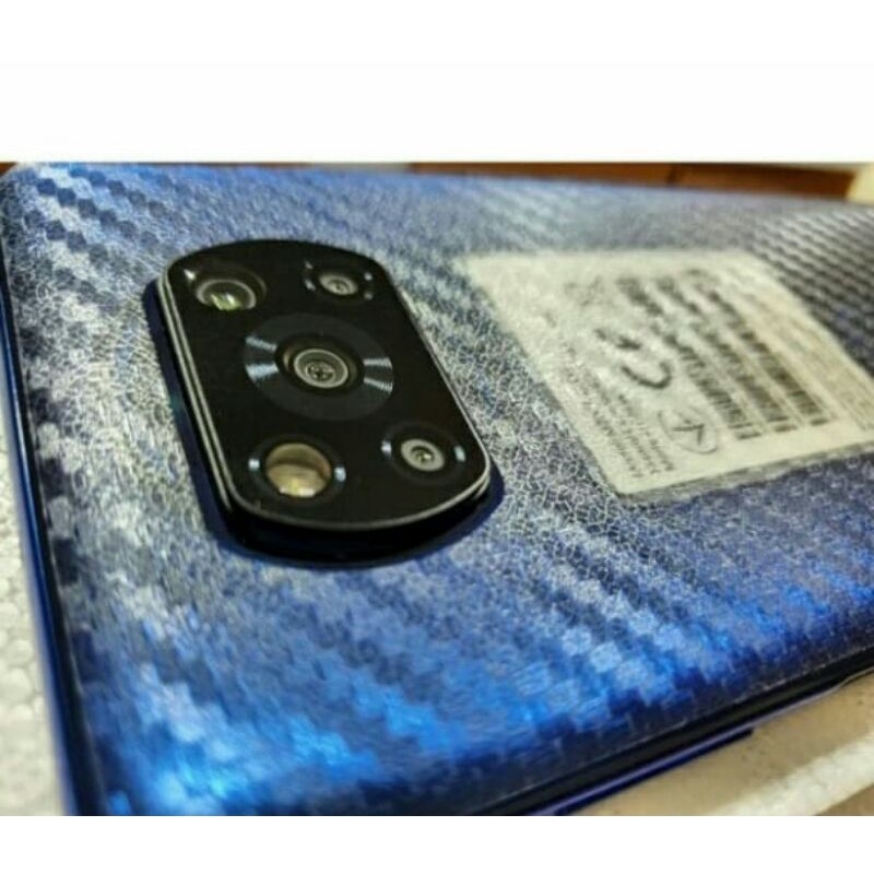 Garskin Carbon Xiaomi Poco X3 nfc Poco X3 Pro Garskin 3D Diamond Anti Jamur Anti gores Premium