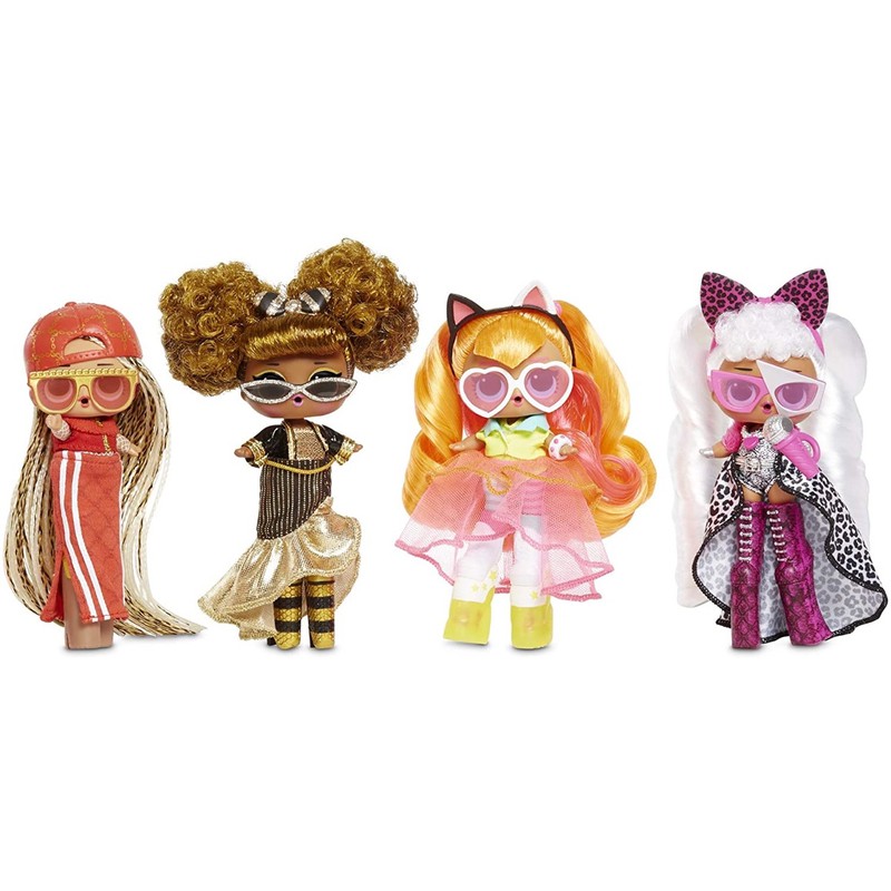 LOL Surprice JK Mini Fashion Dolls Swag, Queen Bee, Neon QT and Diva
