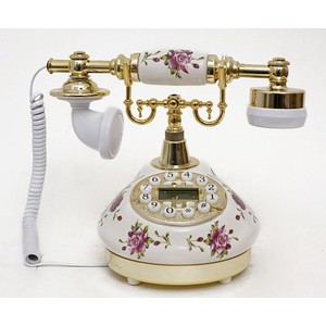 Telepon telpon rumah kabel model klasik GOLD telp antik untuk rumah baru - Kado ultah perkawinan dll