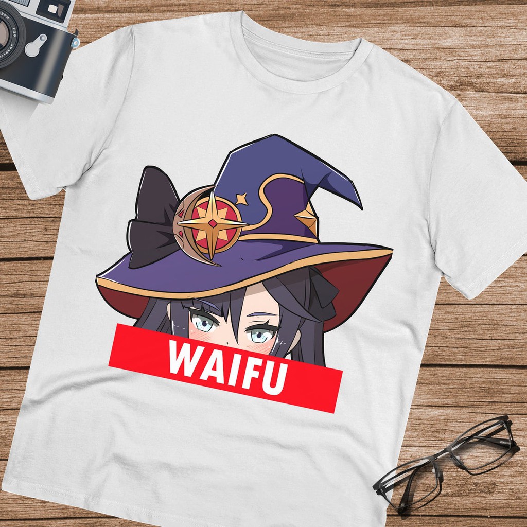 Tshirt Genshin Impact Mona as waifu kawaii Girl Character Game