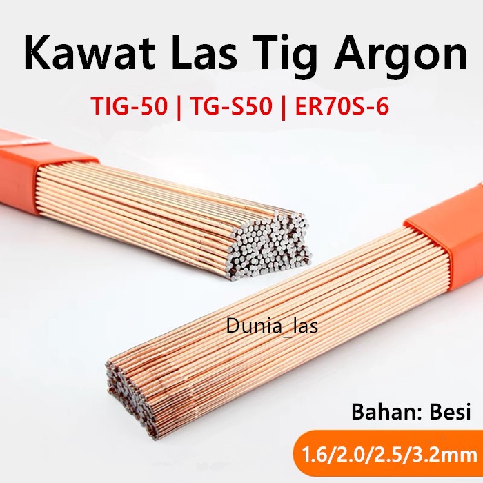 5KG Kawat Las TGS50 Tig 50 Argon Besi ER70S-6 Filler Rod 1.6mm 2.0mm 2.5mm 3.2mm