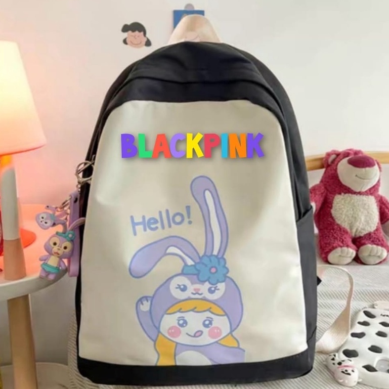 samasuka.shop - Tas Anak Perempuan MingHao Fashion Korea Ransel KPOP Funny Cat Ming Hao Keren Terbaru