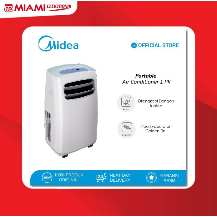 Midea AC Portable 1 PK MPF2-09CRN1 Self-Diagnosis and Auto Protection