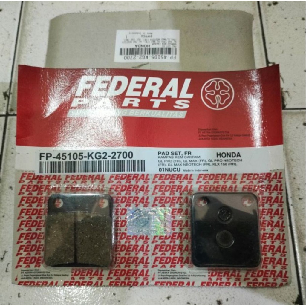 Kampas Rem Cakram Discpad Depan GL Pro Federal