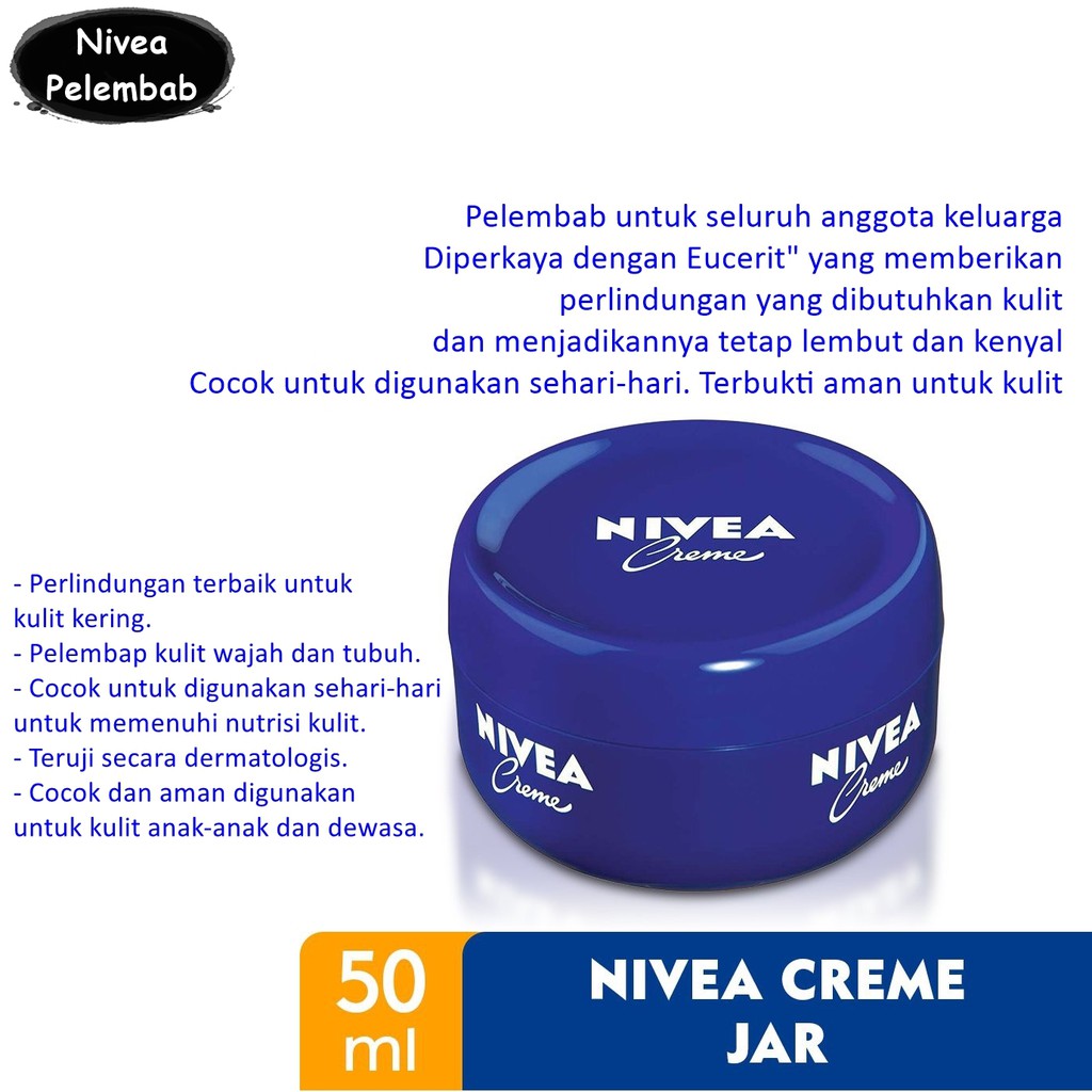 NIVEA CREME/SOFT CREAM JAR PELEMBAB 50ML