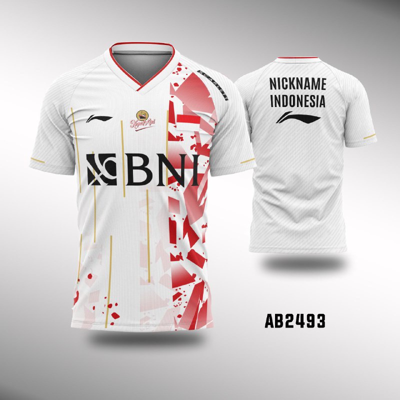 Jersey Baju Bulutangkis Badminton INDONESIA BWF BWC TOKYO JAPAN 2022 Fullprint custom