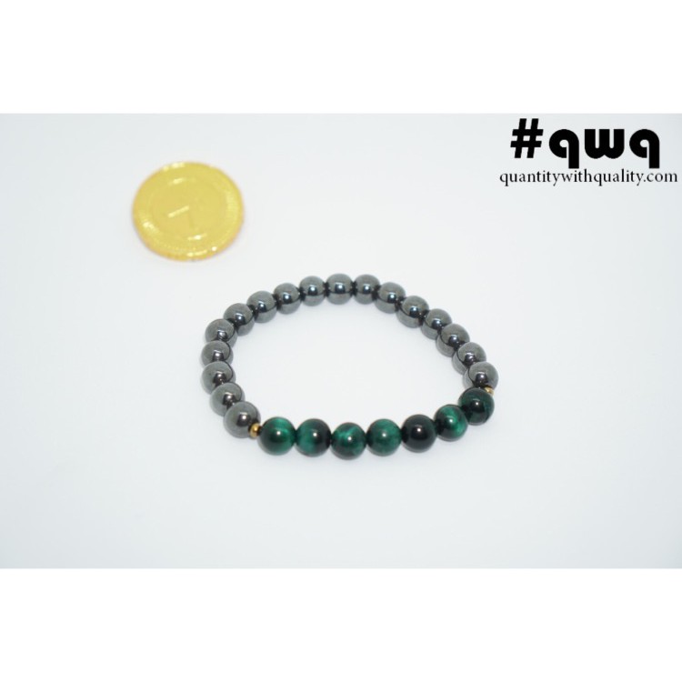 gelang batu akik seven chakra cakra Green Tiger Eye cakra yoga