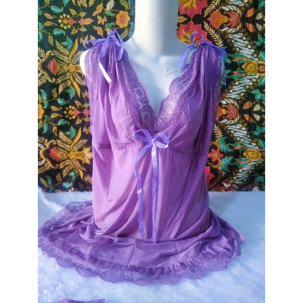 BAJU TIDUR JUMBO BIG SIZE SEXY BAJU HARAM SEXY BAJU DINAS DEPAN SUAMI BAJU DINAS MALAM SEXY LINGERIE COSPLAY SEXY PAKAIAN DALAM WANITA SEXY SLEEPWEAR JUMBO SEXY M L XL XXL XXXL LD 110 120 130-8