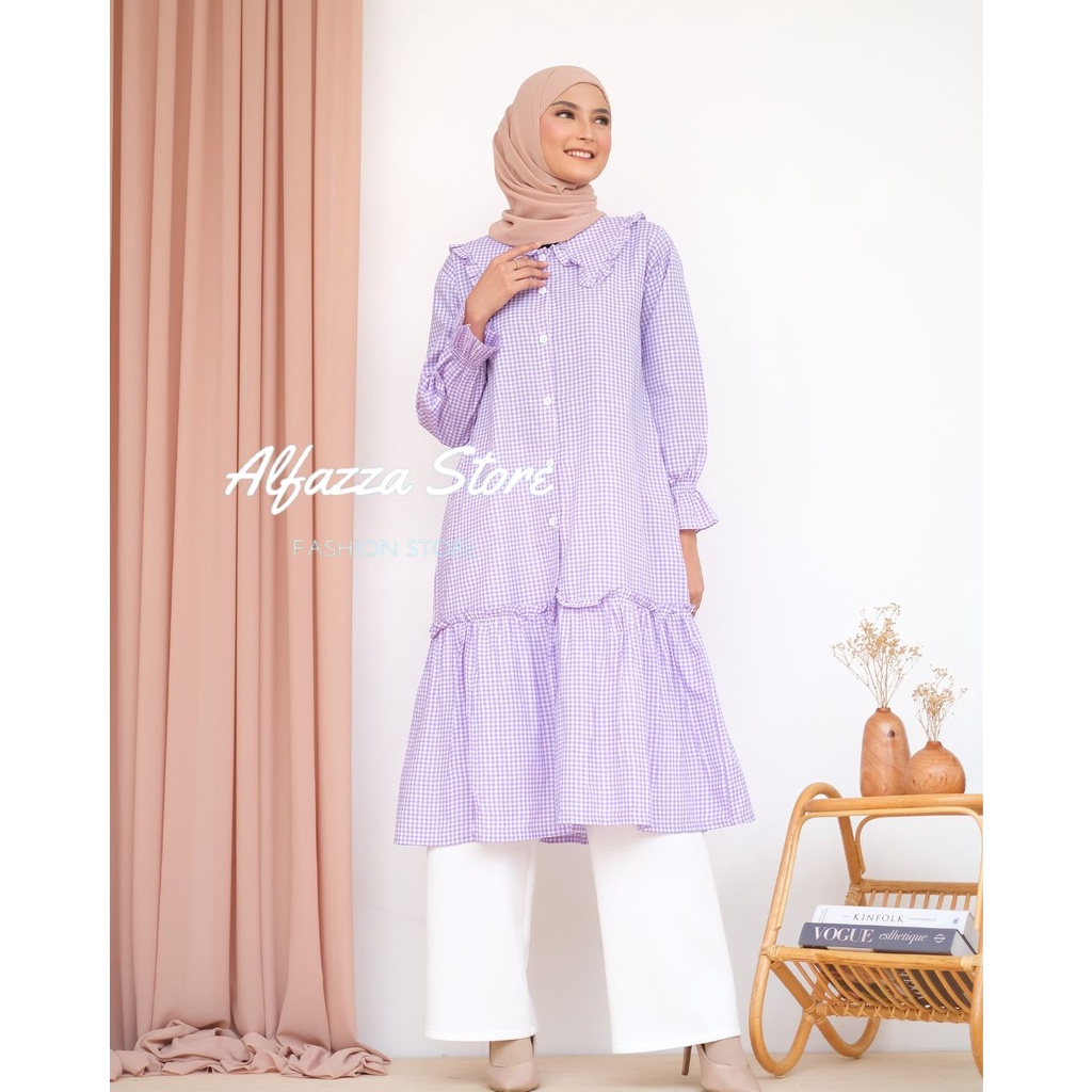 ALFAZZA STORE - TALITHA TUNIK - LONG TUNIK - Tarta Midi Pakaian Wanita Dress Midi - TERMURAH - KATUN PREMIUM - PAKAIAN WANITA - ATASAN - KEMEJA - KASUAL - VINTAGE - BIGSIZE - COD