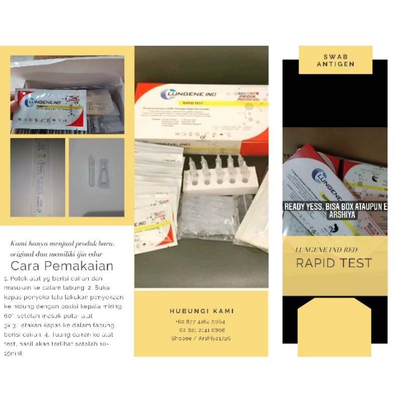SWAB ANTIGEN LUNGENE IND RED ORIGINAL