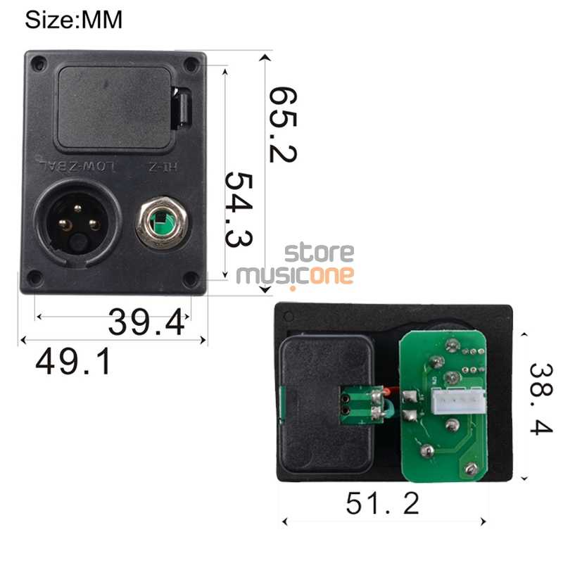 Preamp Amplifier Gitar EQ Tuner dengan Microphone - LC-5-Hitam