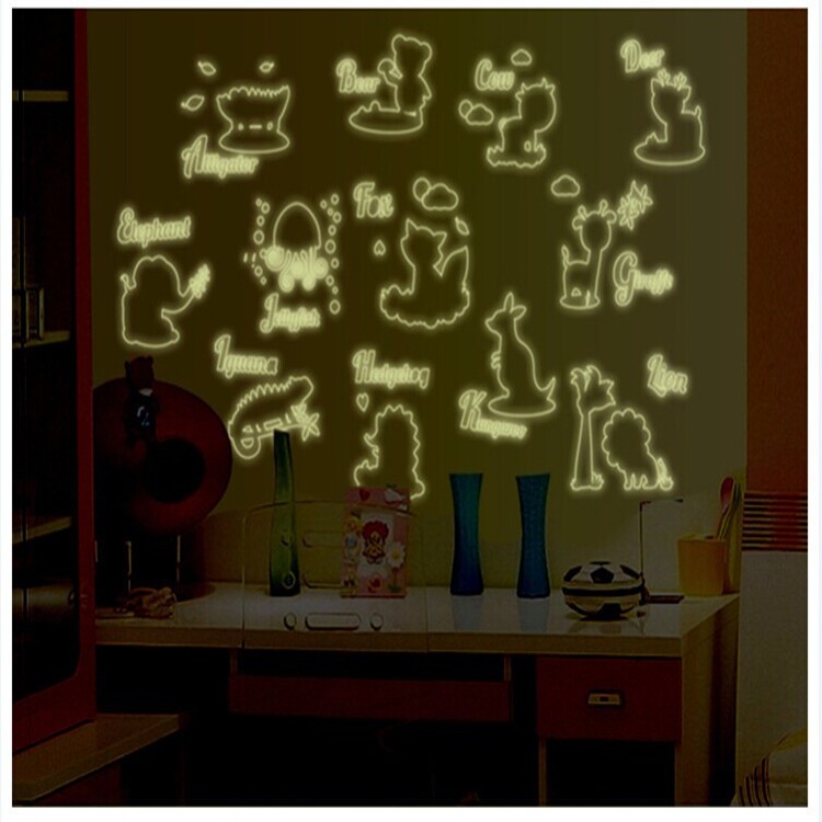 RELIZA WALL STICKER | STIKER DINDING ANIMAL GLOW IN THE DARK HEWAN ABQ9613