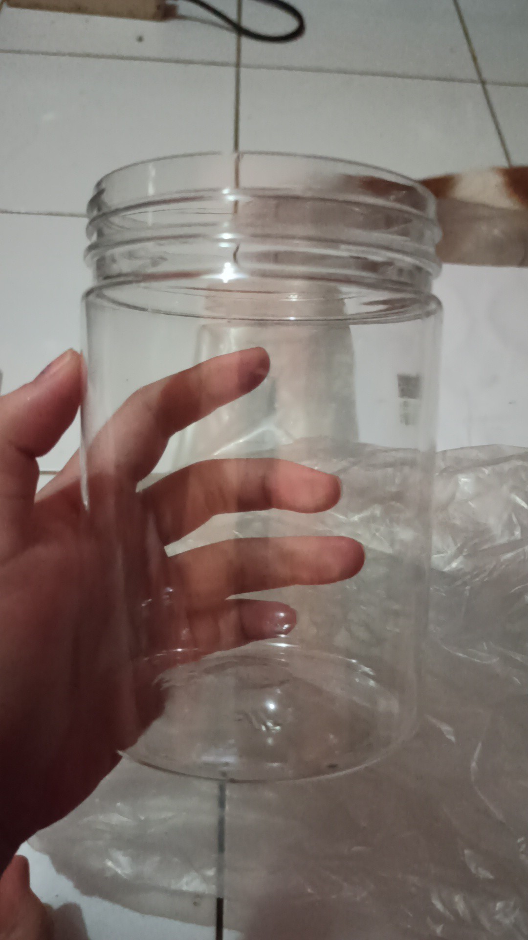 Toples Kue 800 Ml Hexagonal Murah | Toples Plastik Polos 800 Ml Hexa | Toples Kue Kering Unik