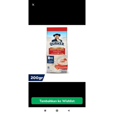 

Quaker Instant Oatmeal 200 gram