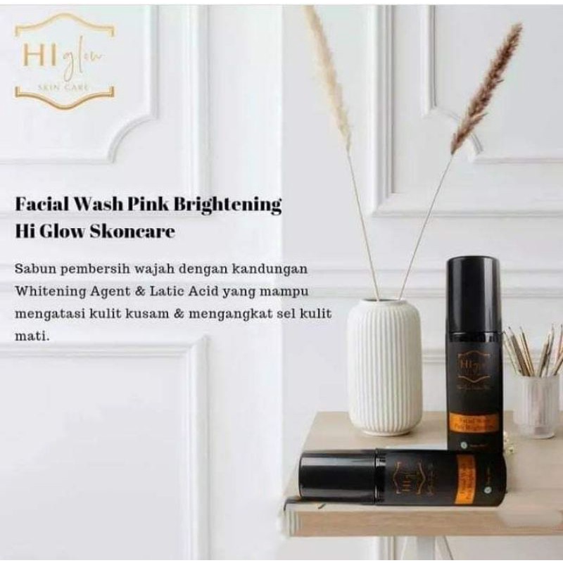 FACIAL WASH PINK BRIGHTENING HI GLOW SKINCARE