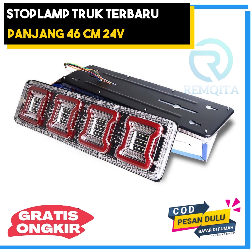 Stop Lamp Led Truck 24 Volt Lampu Stop Rem Belakang Kedip Variasi Stoplamp Truk 24 Volt
