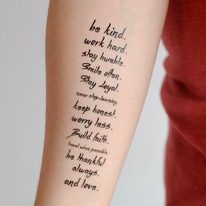 

POTATOO NEW YEAR RESOLUTION Temporary Tatto Sticker