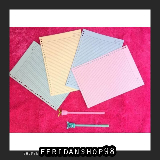 

BT249 LOOSE LEAF ISI BEST FILE ISI BINDER KERTAS REFILL BINDER WARNA 26 RING BY FERIDANSHOP98