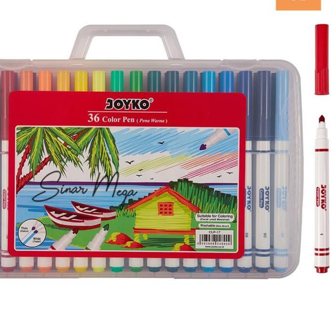 

>SE.T-0215!! Joyko Color Pen CLP-17 Set 36 Warna Colors Washable / Pulpen Pena Warna Murah Berkualit