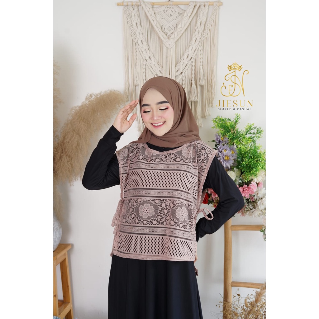 VEST TALI BRUKAT || ROMPI TALI BRUKAT || VEST LACE TALI BROKAT
