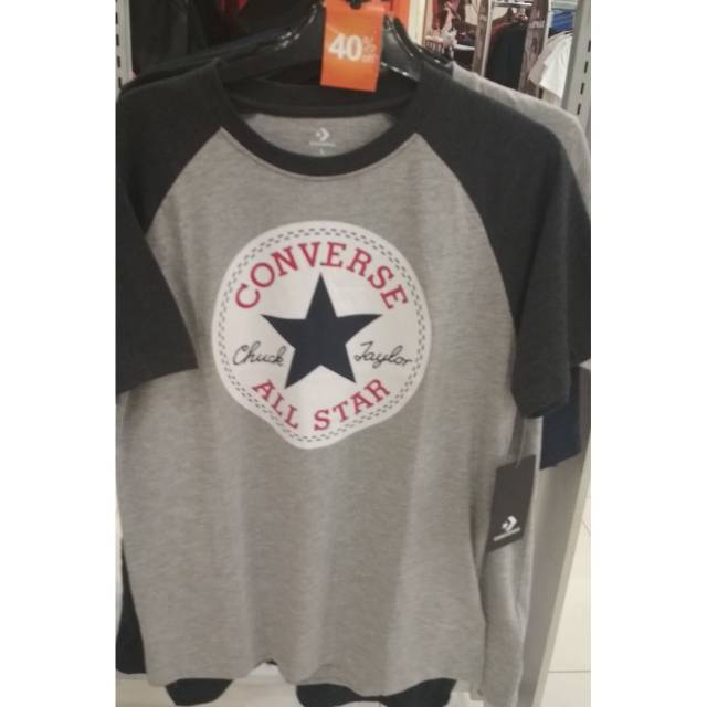 converse t shirt kids grey