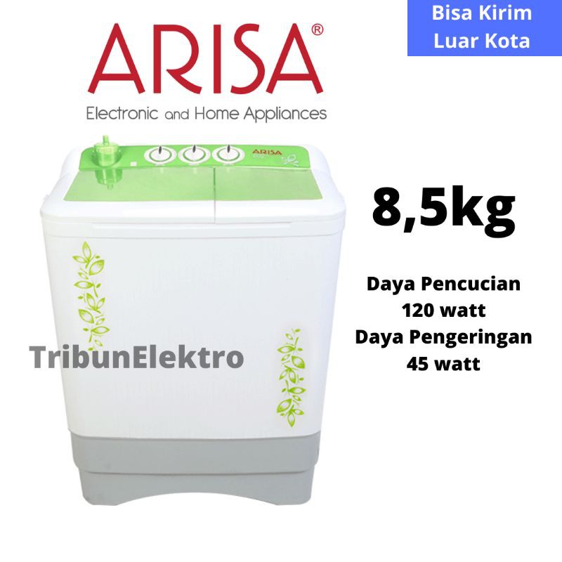 Mesin Cuci Arisa 2 Tabung 8,5kg AW9962