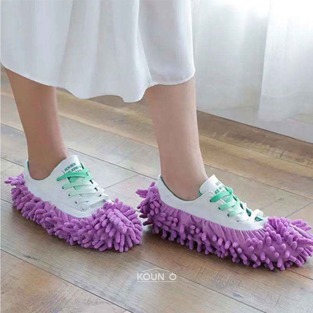 Kain Lap Pel Pembersih Lantai Kaki Sepatu Alat Pembersih Jendela Micro Fiber Cleaning Mop Shoes