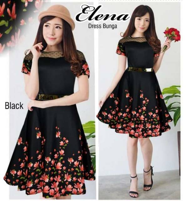 Elena dress bunga