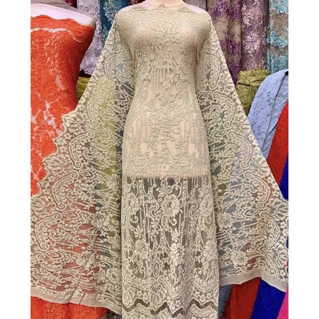 Semi Prancis Fatmawati motif Rumah adat Premium Quality 3D