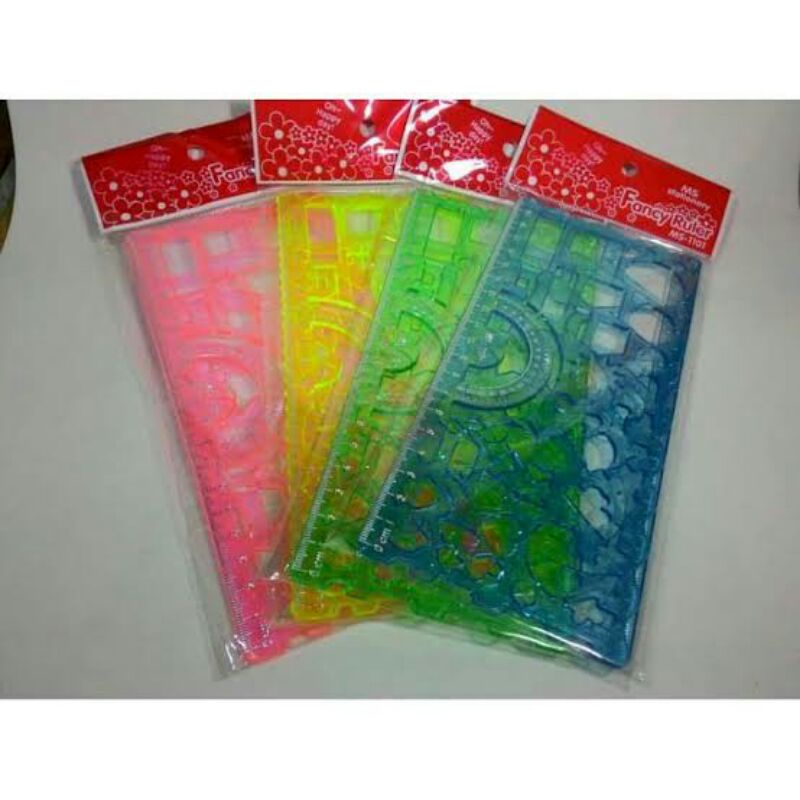 

Penggaris pola Bentuk / Penggaris Siru isi 2 pcs Panjang 20 cm