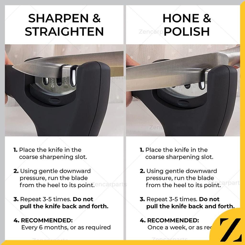 BOS Alat Pengasah Pisau Asah Asahan Gunting Dapur 3 Kepala Garis Penajam swift sharp Knife Sharpener 3 in 1