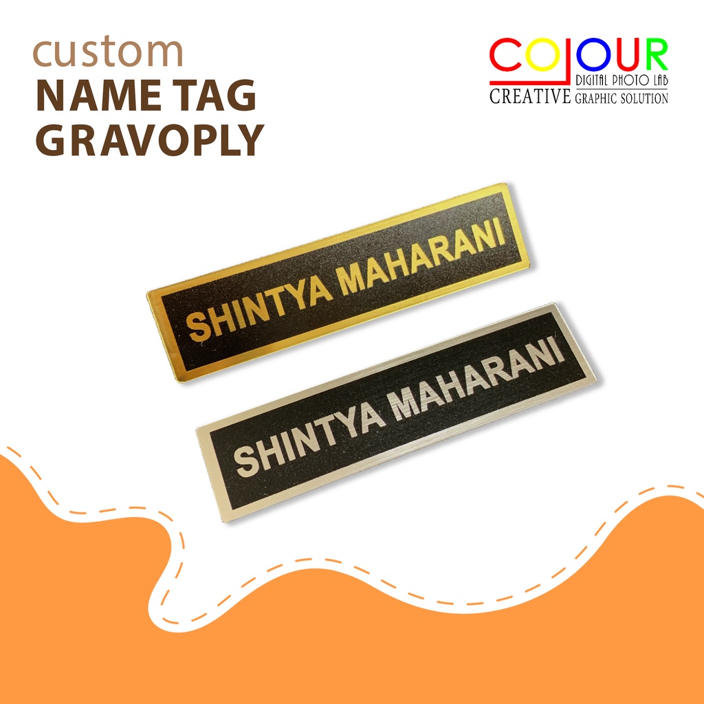 

NAME TAG / NAMA DADA / PAPAN NAMA GRAVOPLY - CUSTOM