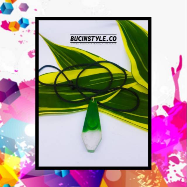 KALUNG RESIN / KALUNG ETNIK / KALUNG MURAH  / KALUNG HIJAU / KALUNG PELANGI