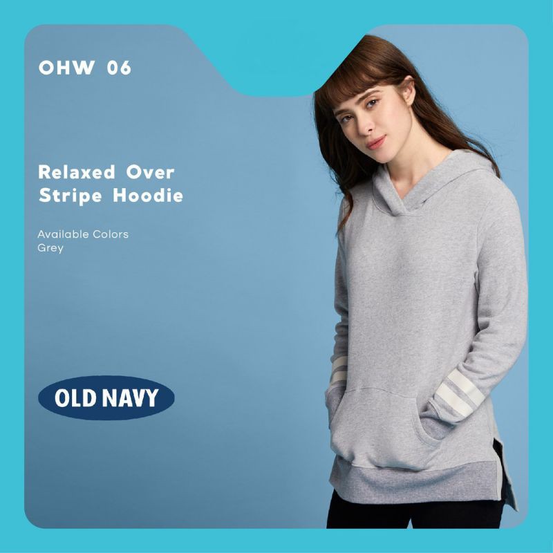 Old Navy Hoodie Pullover Wanita women Grey Original