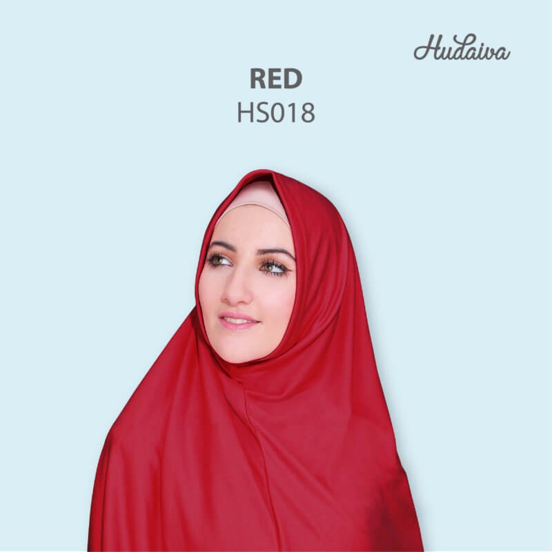 Jilbab Hudaiva Syria HDVA - HS018 Red