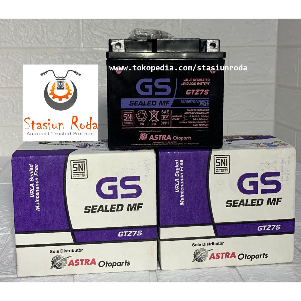 Aki Accu Motor Vario125/150 BeatPop/SCoopyISS GS Astra GTZ7S Asli Ori