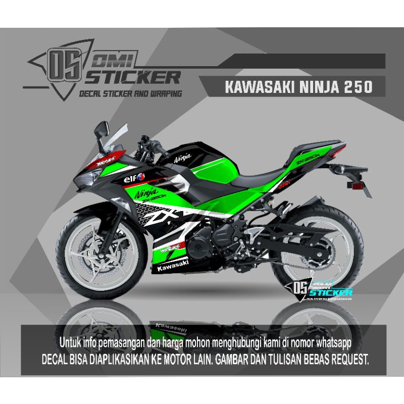 decal sticker Kawasaki ninja 250