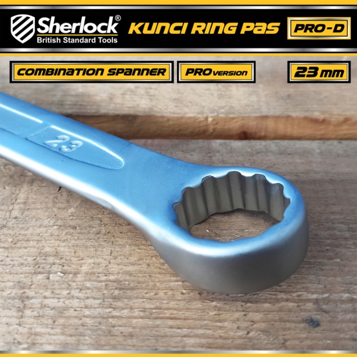 Kunci Pas Ring (Pro-D Series) uk. 23 mm Original Sherlock (1 Pcs)