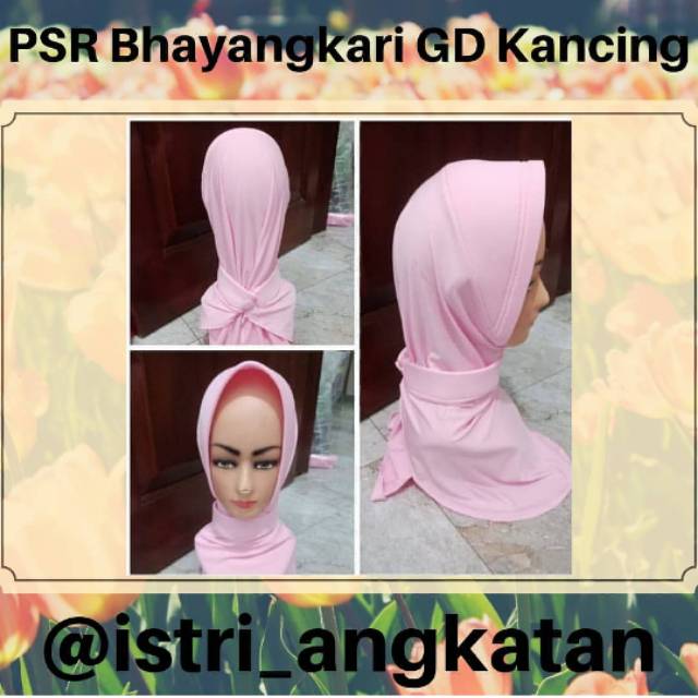 Jilbab PSR Bhayangkari Garis Dua Kancing