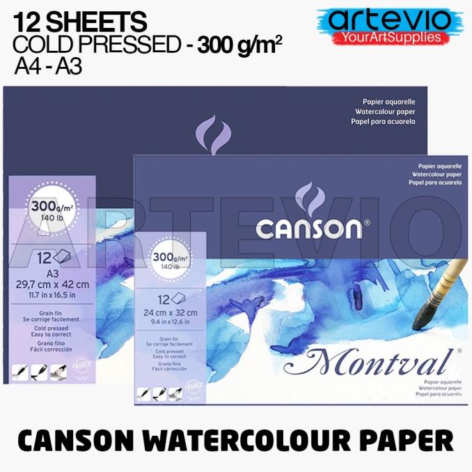 

Watercolor Paper A4 / Canson Montval Watercolor Paper 24 X 32 Cm
