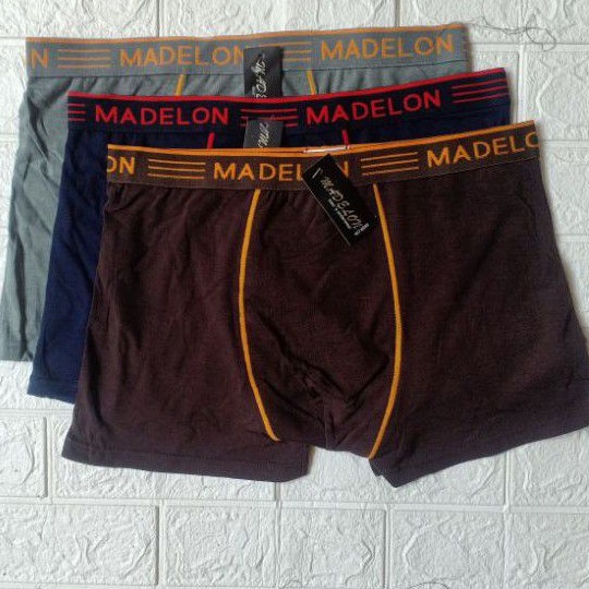 3pcs_ CD boxer MADELON seamless pria size M.L.XL / CD MADELON SEGI EMPAT / BOXER PRIA